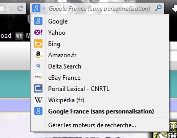 Toolbar pour une recherche Google France non personnalisée