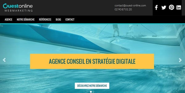 Accueil du site de ouest online