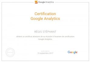certification google analytics